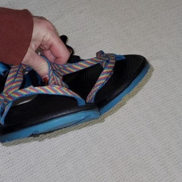 Chaco Sz. 4 Colorful Rainbow Adjustable Sandals - Picture 7 of 10
